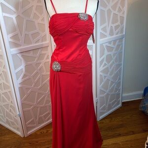Elegant Red Evening Gown